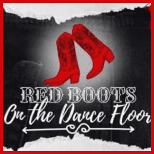 Red boots dancing at Cumming City Center